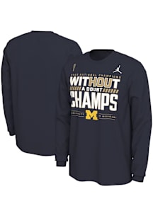Nike Michigan Wolverines  2023 National Champions Locker Room Long Sleeve T Shirt