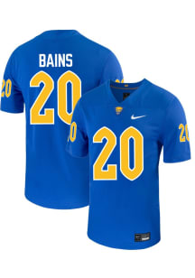 Kavir Bains Nike Mens Blue Pitt Panthers Football Name And Number Football Jersey