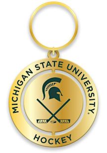 Michigan State Spartans Hockey Spinner Keychain - Green