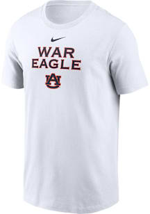 Nike Auburn Tigers White DriFit Crew Short Sleeve T Shirt