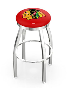 Chicago Blackhawks Chrome Pub Stool - Silver