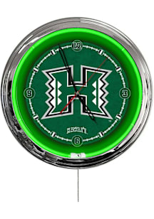Hawaii Warriors Multi Color LED Wall Clock