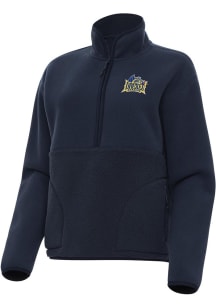 Womens Drexel Dragons Navy Blue Antigua Figure Qtr Zip