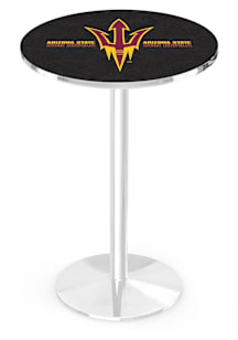 Arizona State Sun Devils Pitchfork Chrome Round Base Pub Table