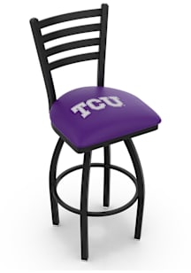 TCU Horned Frogs High Back Swivel Pub Stool - Black