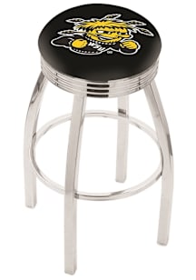 Wichita State Shockers 3 Ring Chrome Seat Pub Stool - Silver