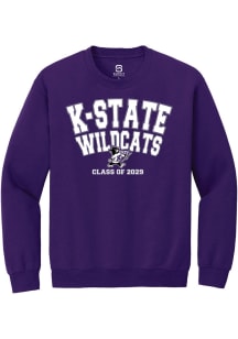 Mens K-State Wildcats Purple Summit Sportswear Class of 2029 Crew Sweatshirt