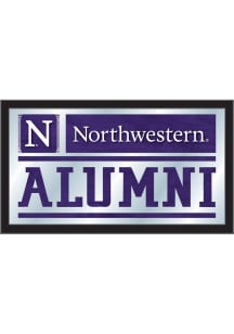 Northwestern Wildcats Alumni Hanging Back Bar Mirror