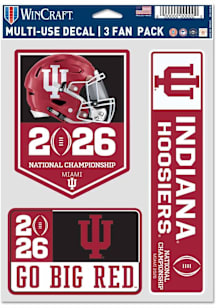 Indiana Hoosiers 2026 National Champs Bound 3pk Auto Decal - Crimson
