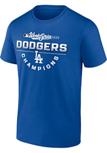 Los Angeles Dodgers Blue 2025 World Series Champions Jersey Roster Short Sleeve T Shirt