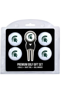 White Michigan State Spartans Divot Tool 4 Pack Golf Gift Set