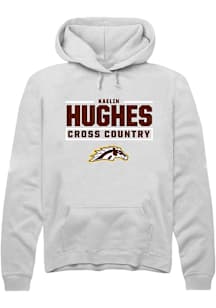 Kaelin Hughes Western Michigan Broncos Mens White NIL Stacked Box Player Hood