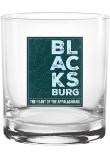 Blacksburg Heart of the Appalachians 14oz Rock Glass - Green