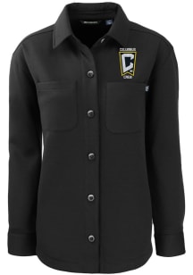 Cutter and Buck Columbus Crew Womens Black Roam Shirt Light Weight Jacket
