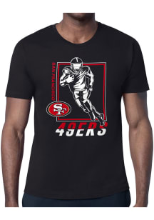 Starter San Francisco 49ers Black Grid Short Sleeve T Shirt