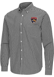 Antigua Florida Panthers Mens Black Ellis Long Sleeve Dress Shirt