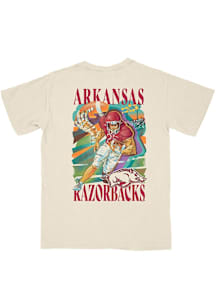 B-Unlimited Arkansas Razorbacks Ivory Football Fourth Quarter Fight Pocket Short Sleeve T Shirt