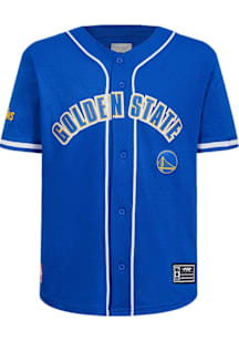 Pro Standard Golden State Warriors Boys Blue Mesh Short Sleeve Fashion Tee