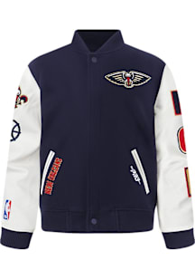 Pro Standard New Orleans Pelicans Toddler Navy Blue Classic Chenille Outerwear Light Weight Jacket