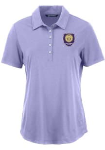 Cutter and Buck Orlando City SC Womens Lavender Coastline Eco Short Sleeve Polo Shirt
