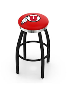 Utah Utes Chrome Seat Pub Stool - Black