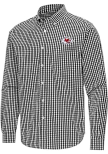 Antigua Kansas City Chiefs Mens Black Ellis Long Sleeve Dress Shirt