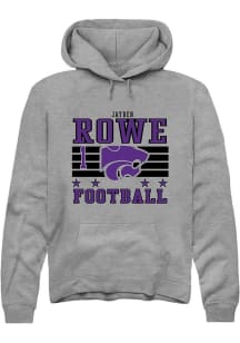 Jayden Rowe Rally Mens Grey K-State Wildcats NIL Striped Player Hood