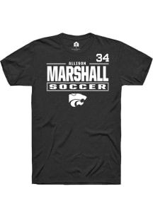 Allison Marshall Rally Mens Black K-State Wildcats NIL Stacked Box Player T Shirt