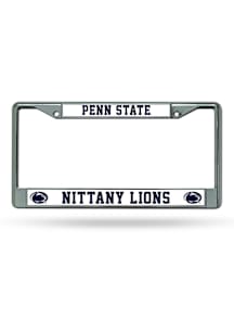 Penn State Nittany Lions Premium Chrome License Plate Frame - Silver