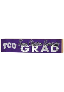 KH Sports Fan TCU Horned Frogs Grad graduation graphic Sign - Purple