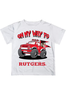 Youth Rutgers Scarlet Knights White Vive La Fete On My Way Short Sleeve T-Shirt