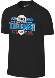 Big Ten 2025 Big Ten Baseball Short Sleeve T Shirt - Black