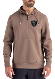 Cutter and Buck Las Vegas Raiders Mens Oatmeal Mono Roam Hood