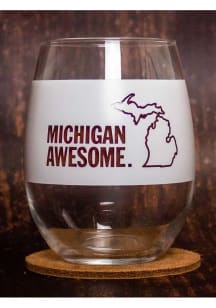 Michigan 17 oz. Stemless Wine Glass