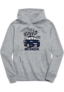 Vive La Fete Nevada Wolf Pack Youth Grey Full Speed Long Sleeve Hoodie