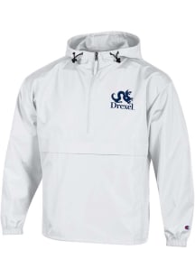 Mens Drexel Dragons White Champion Academic Packable Pullover Jackets