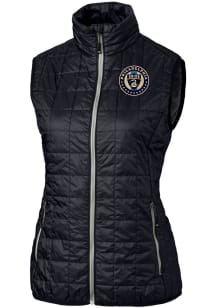 Cutter and Buck Philadelphia Union Womens Navy Blue Rainier PrimaLoft Vest