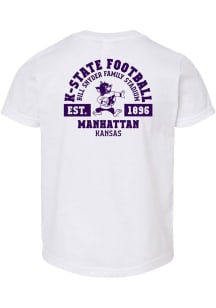 Youth K-State Wildcats White Summit Sportswear Stripe The Stadium Short Sleeve T-Shirt
