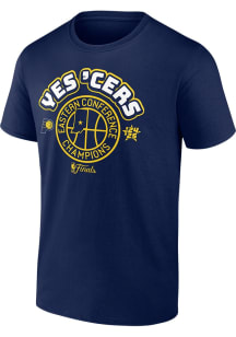 Indiana Pacers Navy Blue 2025 Conference Champions Playoff Center Position Short Sleeve T Shirt