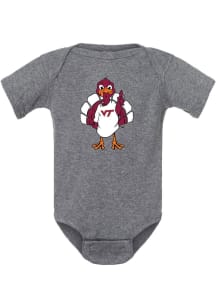 Summit Sportswear Virginia Tech Hokies Baby Grey Baby Turkey Short Sleeve One Piece