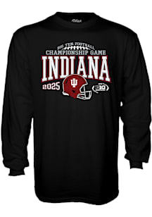 Indiana Hoosiers Black Football 2025 Big Ten Championship Bound Long Sleeve T Shirt