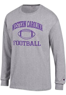 Champion Western Carolina Grey Football Football Jersey Long Sleeve T Shirt