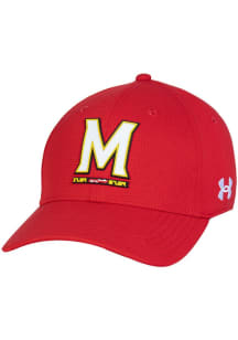 Under Armour Maryland Terrapins Mens Red Sideline Armourvent Stretch Flex Hat