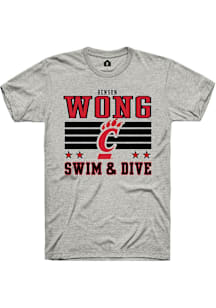 Benson Wong Cincinnati Bearcats Ash NIL Striped Short Sleeve Player T Shirt