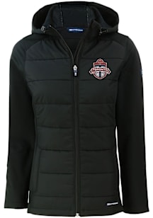 Cutter and Buck Toronto FC Womens Black Evoke Hood Heavy Weight Jacket