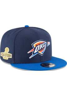 New Era Oklahoma City Thunder Navy Blue 2025 NBA Champions Edition Side Patch Two-Tone 9FIFTY Mens..