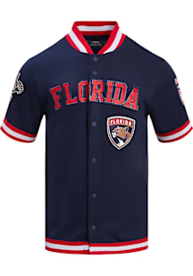 Pro Standard Florida Panthers Mens Navy Blue Classic Chenille Baseball Jersey