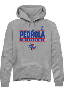 Arnau Pedrola Rally Mens Graphite Tulsa Golden Hurricane NIL Stacked Box Player Hood