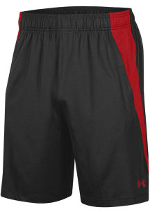 Under Armour Wisconsin Badgers Mens Black Sideline Tech Vent Shorts