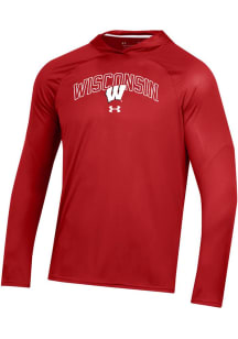 Under Armour Wisconsin Badgers Mens Red Sideline Training Hood